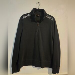 Michael Kors Black Zip-Up Men's Sweater
